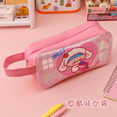 Trusa transparentă pentru creion Papetărie Kawaii Husă pentru creion Trousse Scolaire Astuccio Estojo Escolar Piornik Truse pentru fete