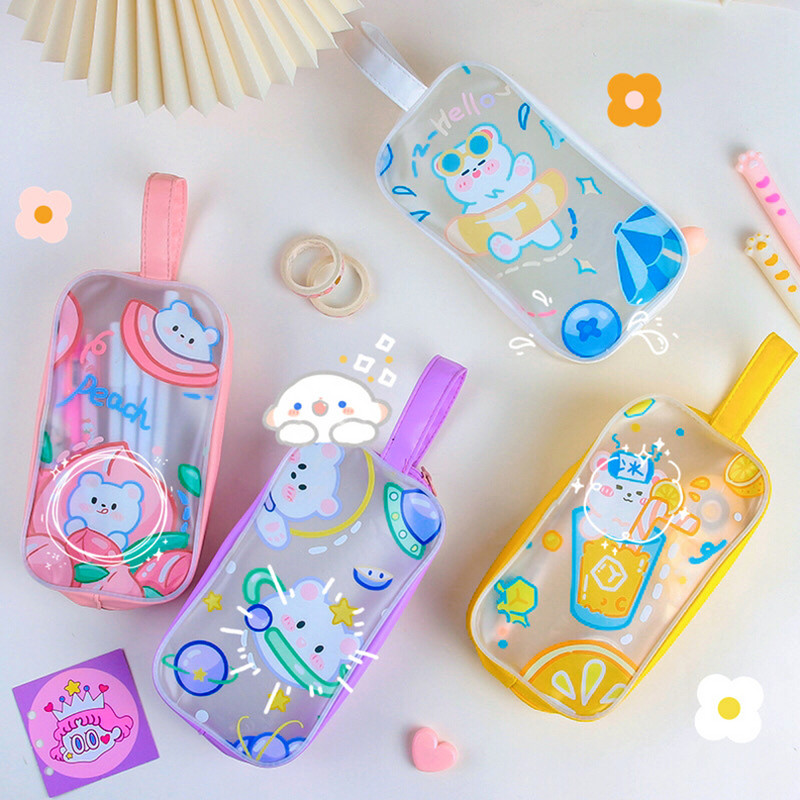 Trusa transparentă pentru creion Papetărie Kawaii Husă pentru creion Trousse Scolaire Astuccio Estojo Escolar Piornik Truse pentru fete