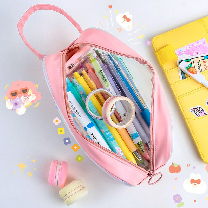 Trusa transparentă pentru creion Papetărie Kawaii Husă pentru creion Trousse Scolaire Astuccio Estojo Escolar Piornik Truse pentru fete