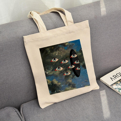 Γυναικεία γυναικεία γοτθική πανκ υφασμάτινη τσάντες τσάντες τσάντες τσάντες τσάντες ώμου οικολογικές επαναχρησιμοποιούμενες Γραφικές τσάντες αγορών Harajuku Tumblr