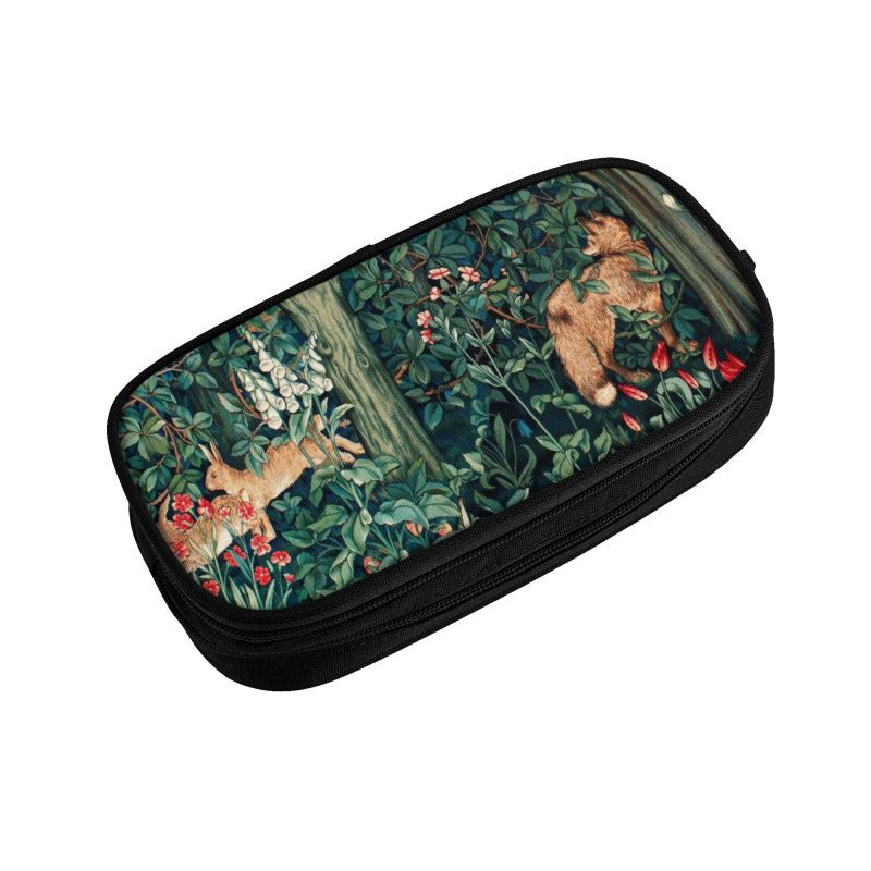 Fox and Hares by William Morris Pernice za djevojčice i dječake po narudžbi s cvjetnim tekstilnim uzorkom, kutija za olovke velikog kapaciteta, torba za pisma