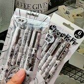 6Pcs crtani anime WC uvezani Jibaku Shounen Hanako-Kun gel olovka 0,5 mm crna tinta tiskarska olovka Uredski školski pribor Pribor