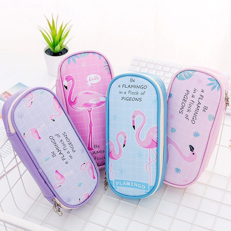 Flamingo pernica rešetka kalem kutusu Kawaii estuche escolar PU kožna pernica pernica školska pernica pernica dopisni materijal