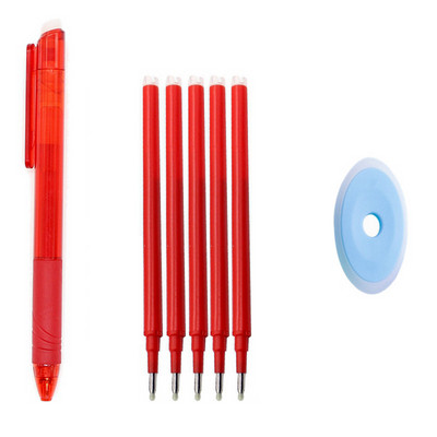 7Pcs 0,7 mm 0,5 mm Изтриваем пълнител за писалка 8 цветно мастило Миеща се дръжка Превключвател за въртене на офис аксесоари Прибираща се химикалка