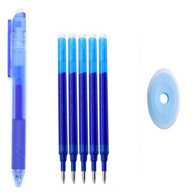 7Pcs 0,7 mm 0,5 mm Изтриваем пълнител за писалка 8 цветно мастило Миеща се дръжка Превключвател за въртене на офис аксесоари Прибираща се химикалка