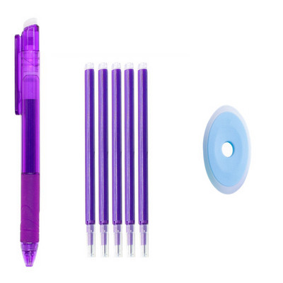 7Pcs 0,7 mm 0,5 mm Изтриваем пълнител за писалка 8 цветно мастило Миеща се дръжка Превключвател за въртене на офис аксесоари Прибираща се химикалка