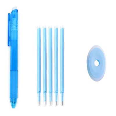 7Pcs 0,7 mm 0,5 mm Изтриваем пълнител за писалка 8 цветно мастило Миеща се дръжка Превключвател за въртене на офис аксесоари Прибираща се химикалка