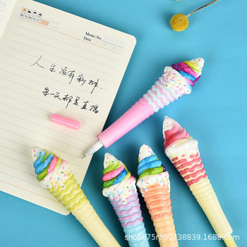 1 бр. Lytwtw\'s Cute Soft Gel Pen Kawaii Канцеларски материали Офис Училищни пособия Декомпресия Creative Ice Cream Lovely Cartoon Pen