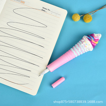 1 бр. Lytwtw\'s Cute Soft Gel Pen Kawaii Канцеларски материали Офис Училищни пособия Декомпресия Creative Ice Cream Lovely Cartoon Pen
