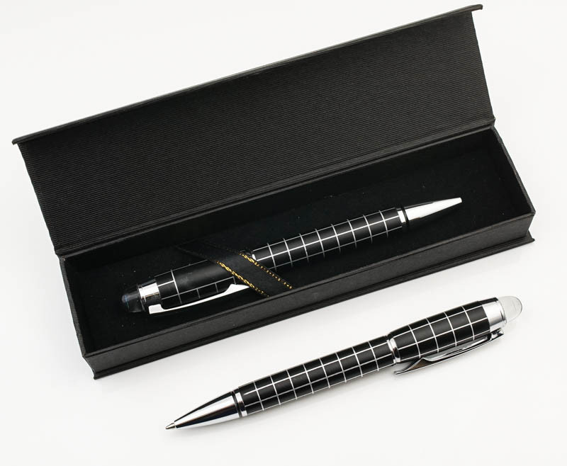 Nova rešetkasta kemijska olovka Roller kemijska olovka Luksuzna s poklon kutijom Uredski pribor Školski pribor