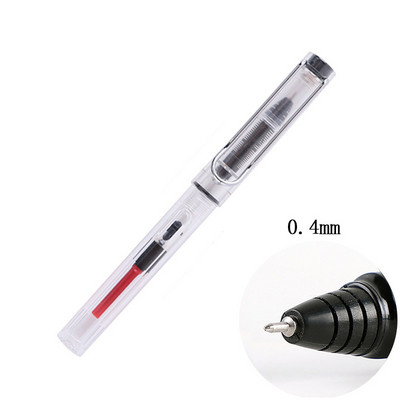 Pix transparent de tip stilou, 0,4/0,5 mm, creativ, care poate absorbi cerneală, pixuri cu bile pentru birou, școală, materiale de scris