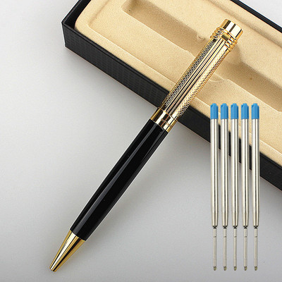 visokokvalitetne metalne gel olovke od nehrđajućeg čelika, 0,7 mm Fine Point crna tinta Kemijska olovka za potpis 0,7 mm Dodaci za vrh
