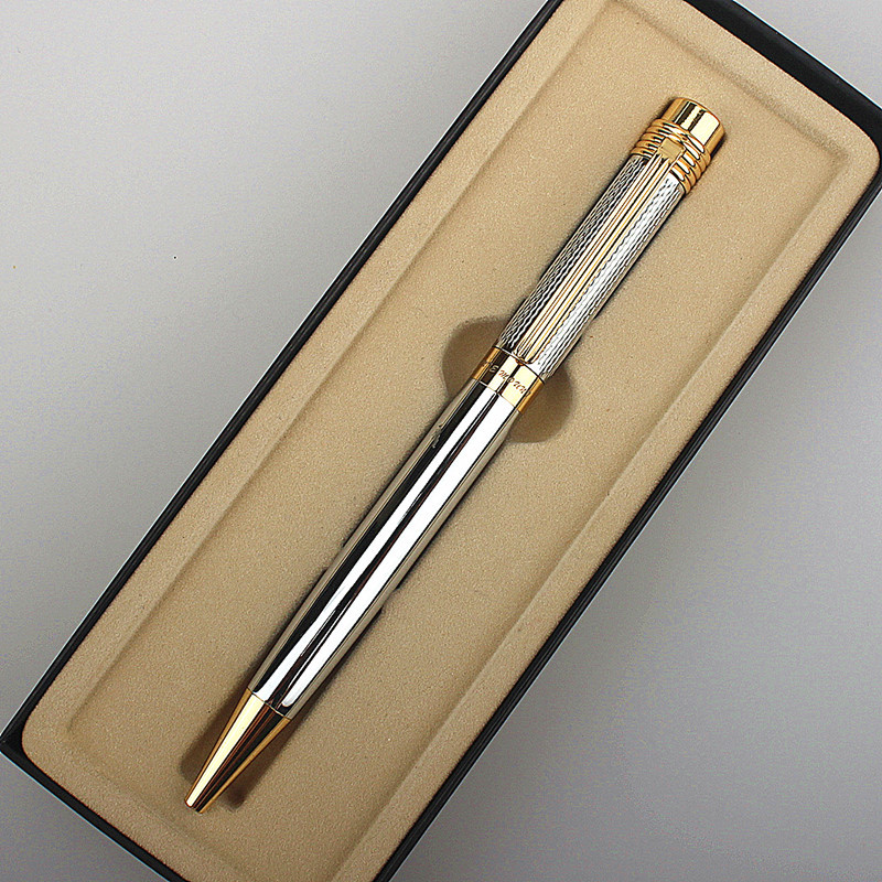 visokokvalitetne metalne gel olovke od nehrđajućeg čelika, 0,7 mm Fine Point crna tinta Kemijska olovka za potpis 0,7 mm Dodaci za vrh