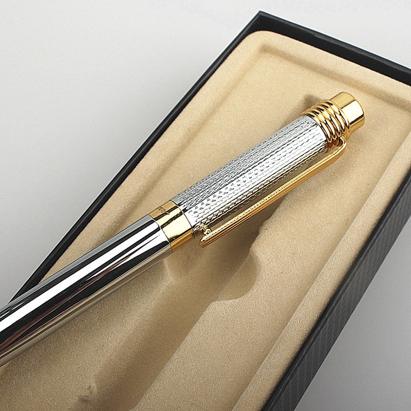 visokokvalitetne metalne gel olovke od nehrđajućeg čelika, 0,7 mm Fine Point crna tinta Kemijska olovka za potpis 0,7 mm Dodaci za vrh