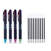 Višebojna kemijska olovka 0,7 mm kemijska olovka Crna Crvena Plava Zelena Tinta s punjenjem Učenici pišu školski pribor