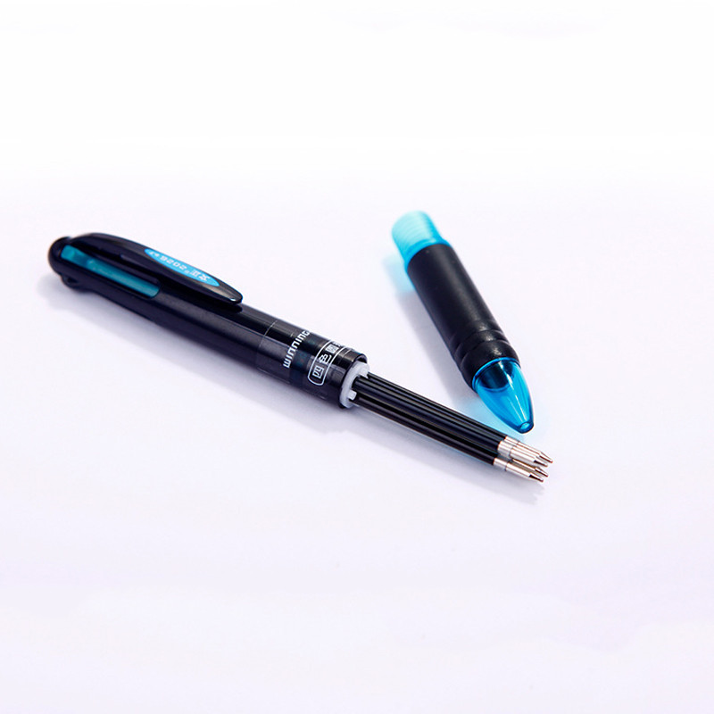 Višebojna kemijska olovka 0,7 mm kemijska olovka Crna Crvena Plava Zelena Tinta s punjenjem Učenici pišu školski pribor