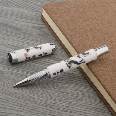 1kom visokokvalitetna metalna keramička olovka Kineska slika 0,5 MM crna tinta s punjenjem Roler olovka za pisanje