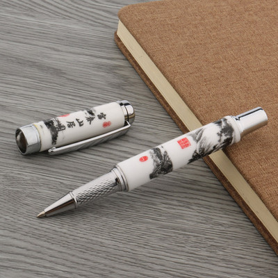 1kom visokokvalitetna metalna keramička olovka Kineska slika 0,5 MM crna tinta s punjenjem Roler olovka za pisanje