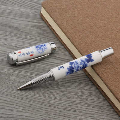 1kom visokokvalitetna metalna keramička olovka Kineska slika 0,5 MM crna tinta s punjenjem Roler olovka za pisanje