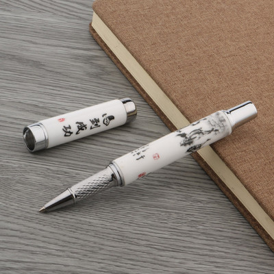1kom visokokvalitetna metalna keramička olovka Kineska slika 0,5 MM crna tinta s punjenjem Roler olovka za pisanje