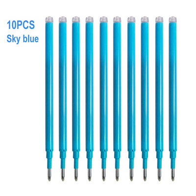 DELVTCH 0,7 mm 0,5 mm izbrisivo punjenje za olovku, plava crna ručka s tintom u 8 boja, ured, škola, rotacijski prekidač, uvlačiva izbrisiva gel olovka
