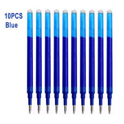 DELVTCH 0,7 mm 0,5 mm izbrisivo punjenje za olovku, plava crna ručka s tintom u 8 boja, ured, škola, rotacijski prekidač, uvlačiva izbrisiva gel olovka