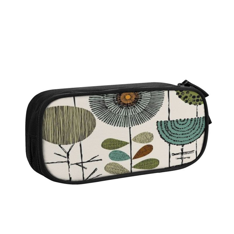 Orla Kiely skandináv virágos művészeti ceruza toll lány fiúknak, nagy tárolóhely század közepén, modern ceruzatasak iskolai kiegészítők