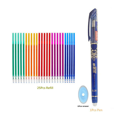 Brisiva olovka Plava crna šarena tinta Brisivo punjenje Štapići Periva drška Pisaći pribor za školski uredski pribor
