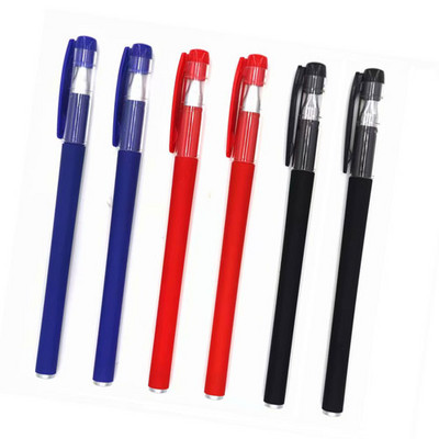 6 kom/set Gel olovka s crvenom plavom crnom tintom 0,5 mm Olovke za pisanje Štap Jednostavna ručka za olovku za učenike Školski uredski pribor Pribor