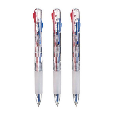 3Pcs/Lot Kemijske olovke s plavom/crvenom tintom od 0,5 mm Kreativne 2 u 1 višebojne kemijske olovke za učenike Uredski pribor za pisanje