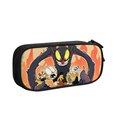 Χαριτωμένη μολυβοθήκη Cuphead Mugman για κορίτσι αγόρι μεγάλης χωρητικότητας Devil Video Game Pencil Box Σχολικά αξεσουάρ