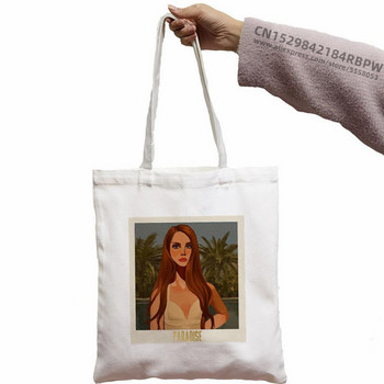 Lana Del Rey Fashion Τσάντες Τσάντες ώμου Casual Shopping Τσάντα για κορίτσια Γυναικεία Κομψή πάνινη τσάντα Eco Bag Επαναχρησιμοποιήσιμη Τσάντα