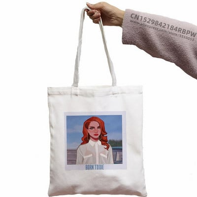 Lana Del Rey Modne ručne torbice Torbe na rame Ležerna kupovina Djevojačka torbica Ženska elegantna platnena torba Eko torba Torba za višekratnu upotrebu