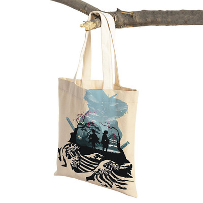 Demon Slayer Lady ostukotid Jaapani Anime Korduvkasutatav kokkupandav ökolõuend Naiste ostukott Multifilmi reisikäekott