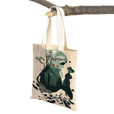 Demon Slayer Lady ostukotid Jaapani Anime Korduvkasutatav kokkupandav ökolõuend Naiste ostukott Multifilmi reisikäekott