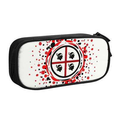 Korejski Quattro Mori Pernice za djevojčice s kartom zastave Sardinije, prilagođene Italija Sardegna, velika torba za pohranu, kutija za školski pribor