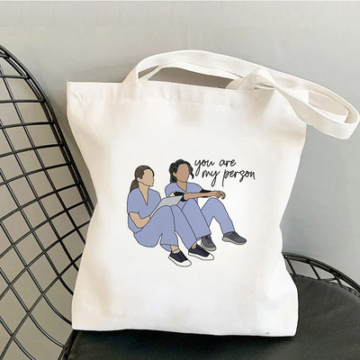 Greys Anatomy Shopping Bag Tote Canvas Ručna torba Višekratna Bolsa platnena torba Pletena torba za kupnju