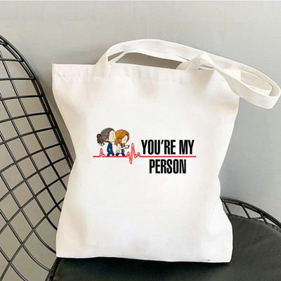 Greys Anatomy Shopping Bag Tote Canvas Ručna torba Višekratna Bolsa platnena torba Pletena torba za kupnju