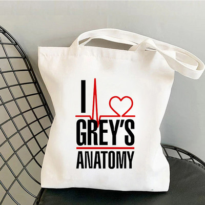 Greys Anatomy Shopping Bag Tote Canvas Ručna torba Višekratna Bolsa platnena torba Pletena torba za kupnju