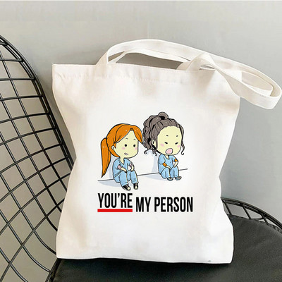 Greys Anatomy Shopping Bag Tote Canvas Ručna torba Višekratna Bolsa platnena torba Pletena torba za kupnju