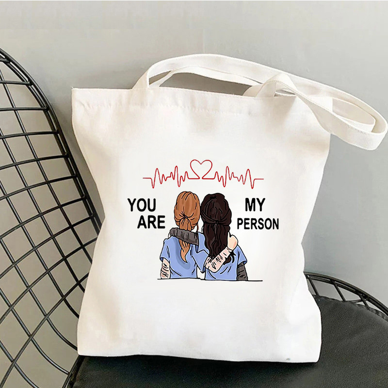 Greys Anatomy Shopping Bag Tote Canvas Ručna torba Višekratna Bolsa platnena torba Pletena torba za kupnju