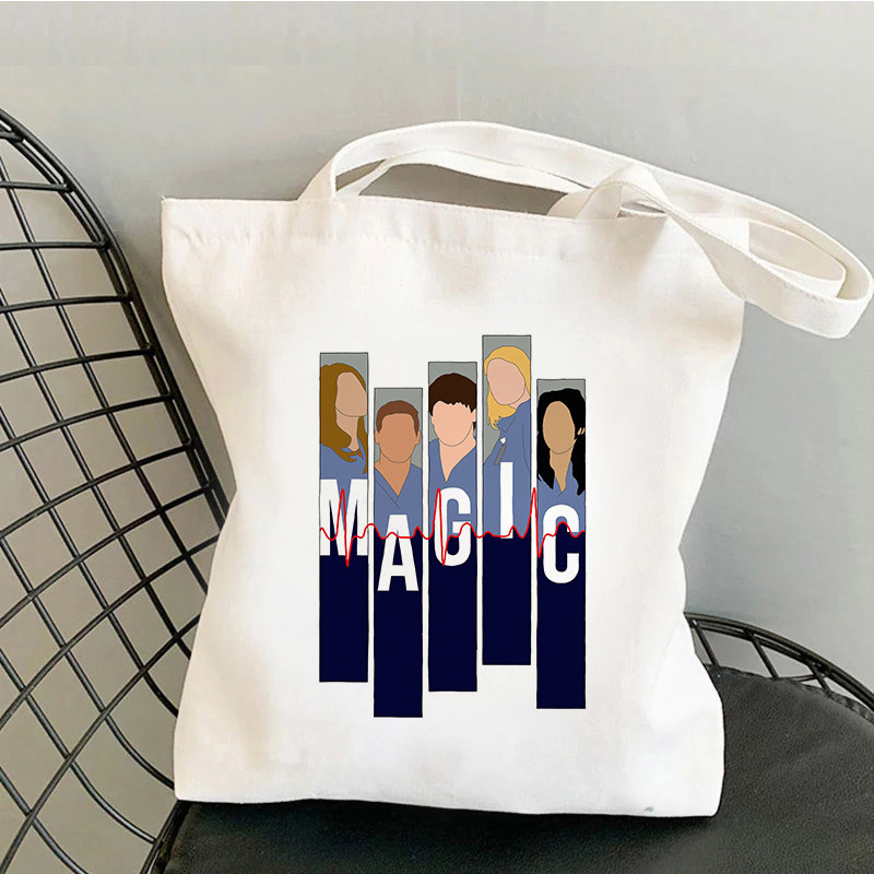Greys Anatomy Shopping Bag Tote Canvas Ručna torba Višekratna Bolsa platnena torba Pletena torba za kupnju