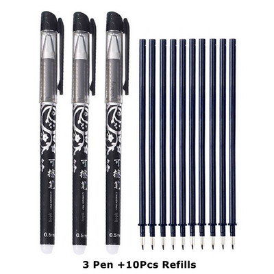 Nutrinamo rašiklio papildymo strypų rinkinys 0,5 mm adata / 0,7 mm kulkos antgalis Plaunama rankena Nutrinamas tušinukas, skirtas mokykliniams rašiklio rašymo įrankiams