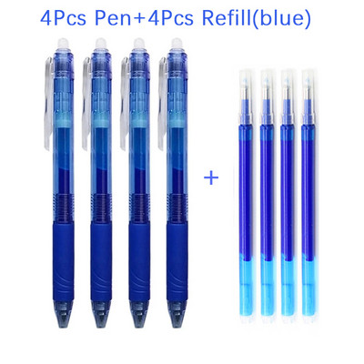 8gab./komplektā dzēšama gēla pildspalva 0,5 mm ložu uzgalis, presēšanas veids lielas ietilpības uzpildīšanas stienis 8 krāsu rakstīšana zīmējums glezna mazgājams rokturis