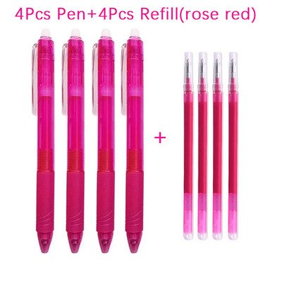 8gab./komplektā dzēšama gēla pildspalva 0,5 mm ložu uzgalis, presēšanas veids lielas ietilpības uzpildīšanas stienis 8 krāsu rakstīšana zīmējums glezna mazgājams rokturis