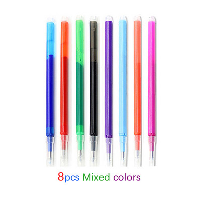 8gab./komplektā dzēšama gēla pildspalva 0,5 mm ložu uzgalis, presēšanas veids lielas ietilpības uzpildīšanas stienis 8 krāsu rakstīšana zīmējums glezna mazgājams rokturis