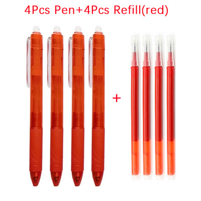 8gab./komplektā dzēšama gēla pildspalva 0,5 mm ložu uzgalis, presēšanas veids lielas ietilpības uzpildīšanas stienis 8 krāsu rakstīšana zīmējums glezna mazgājams rokturis