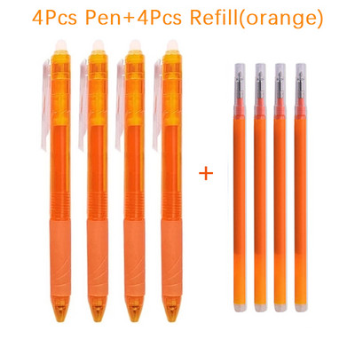 8gab./komplektā dzēšama gēla pildspalva 0,5 mm ložu uzgalis, presēšanas veids lielas ietilpības uzpildīšanas stienis 8 krāsu rakstīšana zīmējums glezna mazgājams rokturis