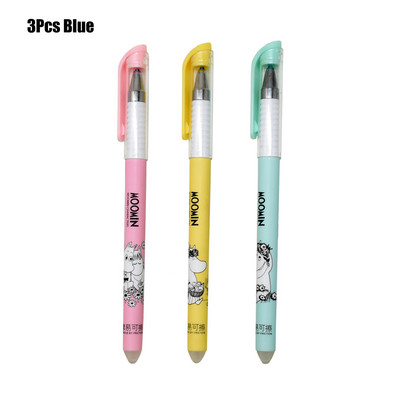 3/30 gab./komplektā Kawaii dzēšams pildspalvas uzpildes stienis 0,5 mm zila, melna tinte