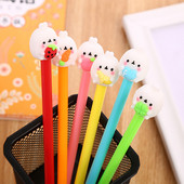 3 τεμάχια Cute Molang Rabbit στυλό τζελ Kawaii Fruit 0,5mm μαύρο μελάνι Υλικό στυλό Signature δώρο γραφική ύλη σχολικά είδη γραφής